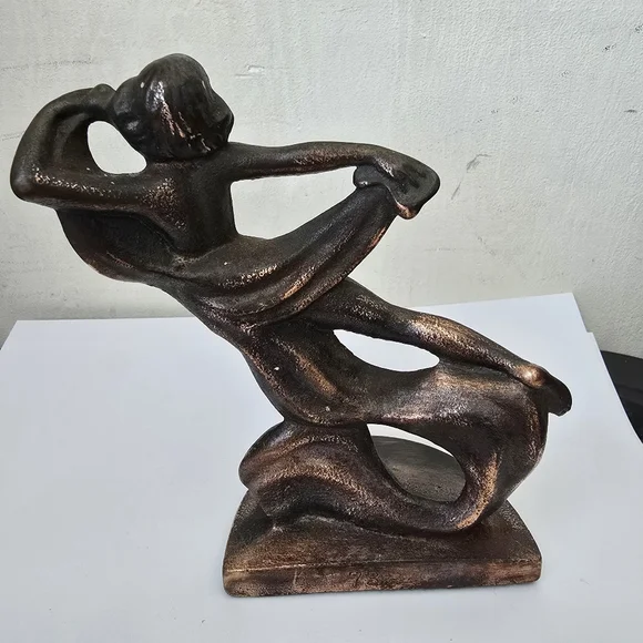 Vintage bookend book end Art Noveau Hubley Deco dancer woman dancing